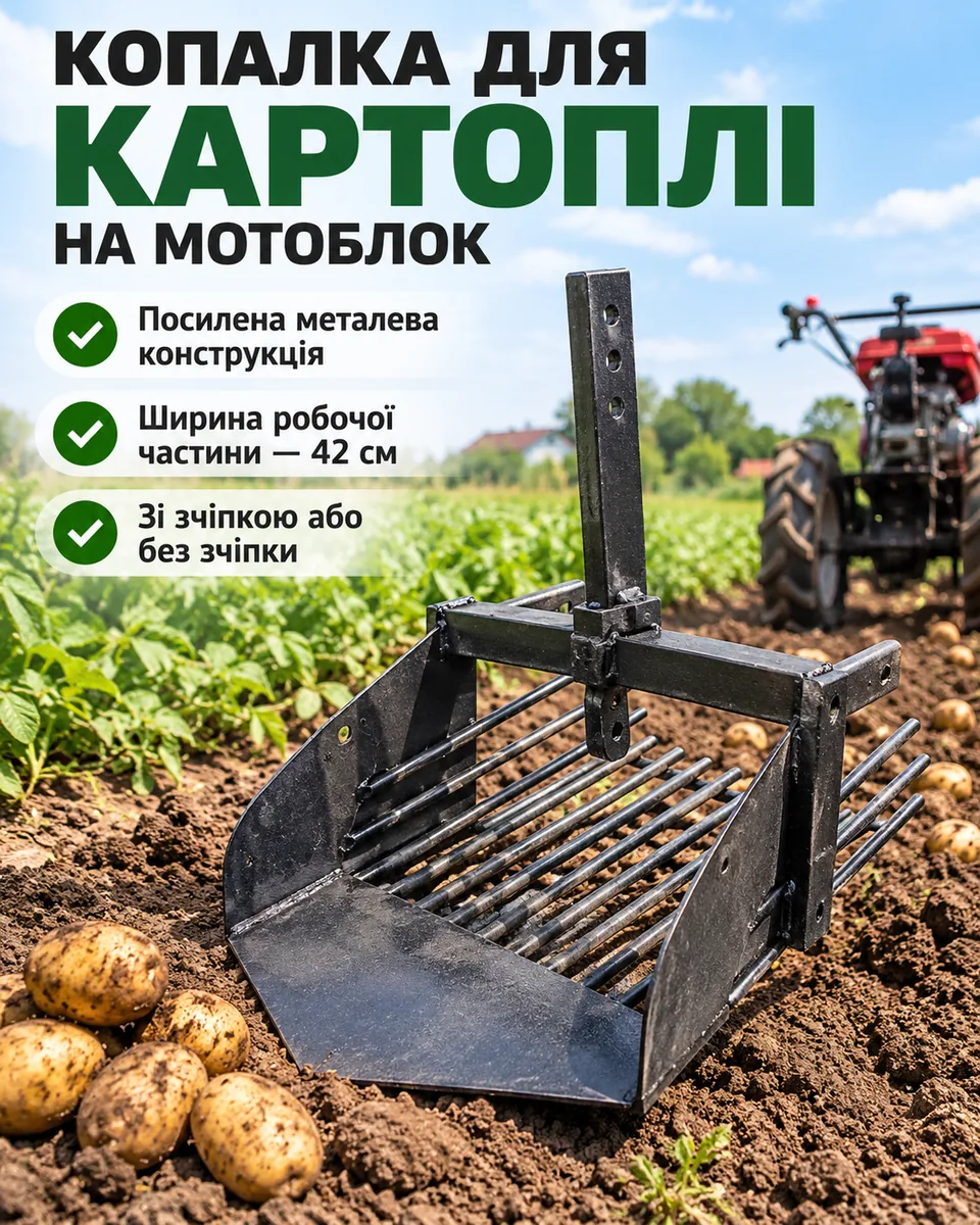 Копалка для картоплі на мотоблок